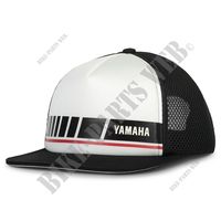 Genuine Yamaha 18 Paddock Blue & Black Adults Reversible Fleece Beanie Hat 