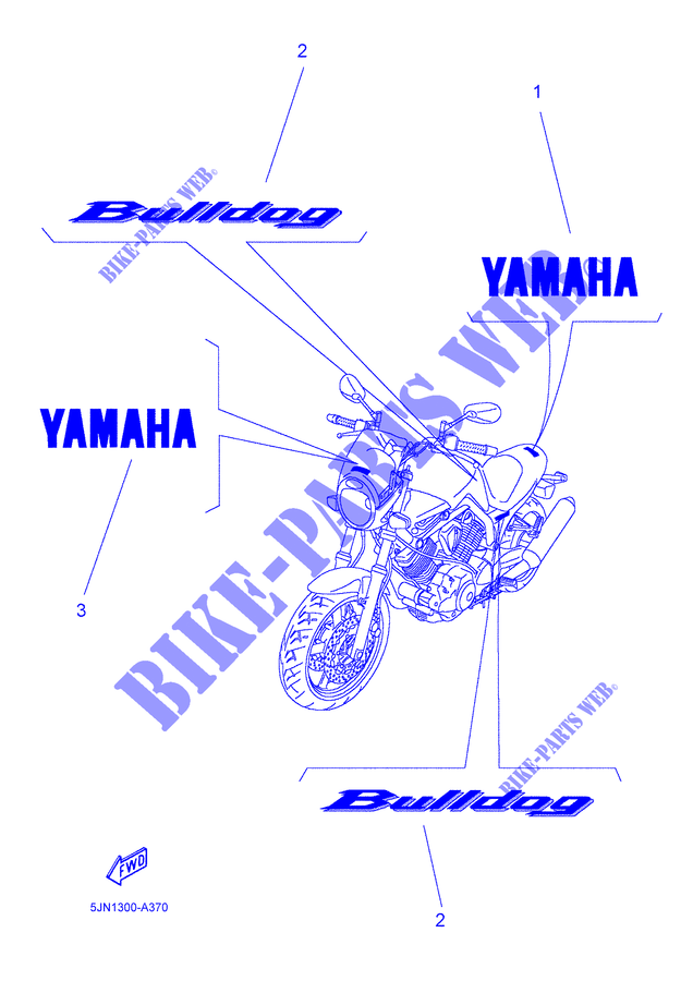 STICKER for Yamaha BT1100 2003