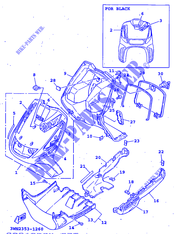 LEG SHIELD for Yamaha CR50Z 1996