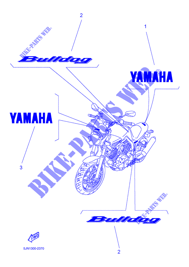 STICKER for Yamaha BT1100 2002