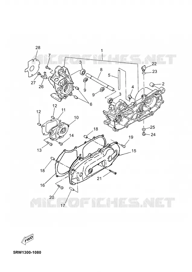CRANKCASE Yamaha SCOOTER 50 2005 JOG  CS50