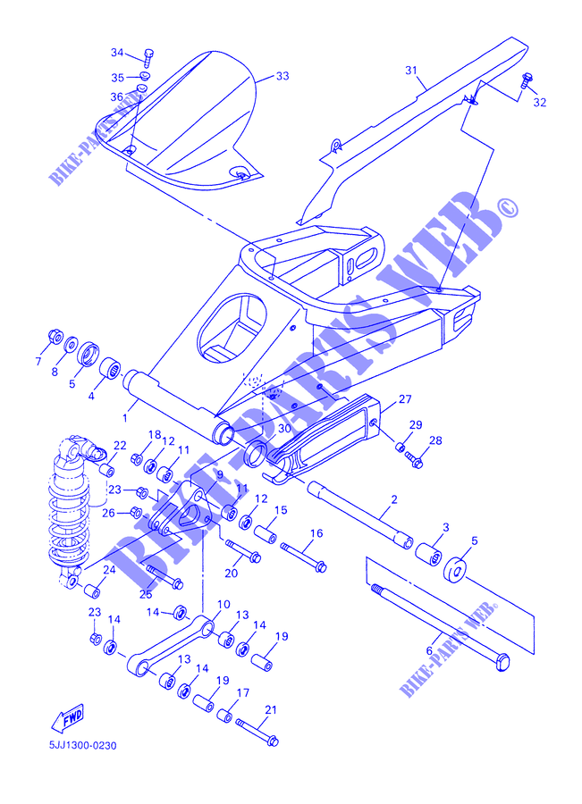 SWINGARM for Yamaha YZF-R1 2001
