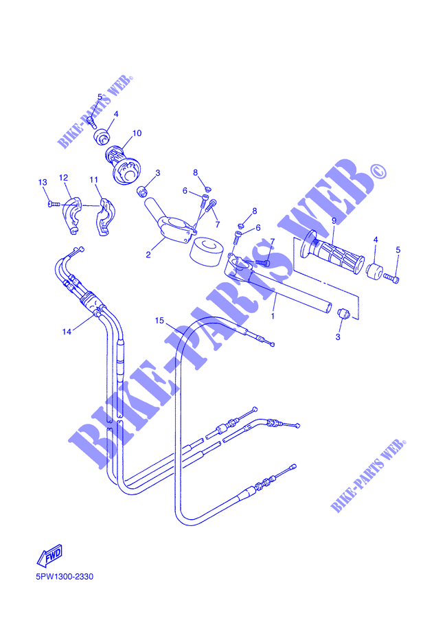 HANDLEBAR & CABLES for Yamaha YZF-R1 2002