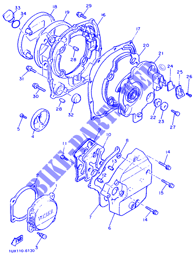COVER   ENGINE 1 for Yamaha FJ1200 1986