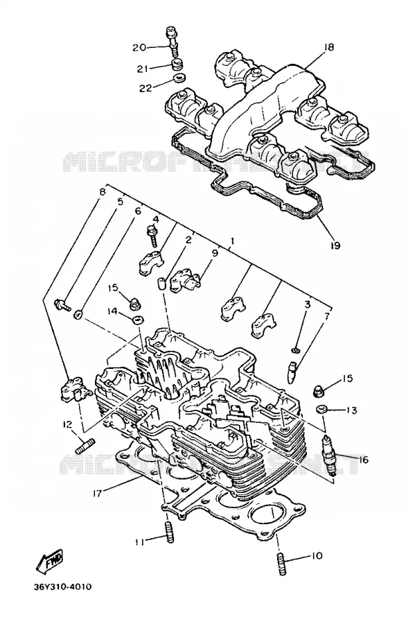 CYLINDER HEAD  Yamaha MOTO 1200 1987 FJ  FJ1200