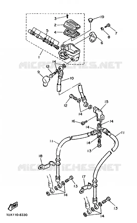 FRONT MASTER CYLINDER Yamaha MOTO 1200 1987 FJ  FJ1200