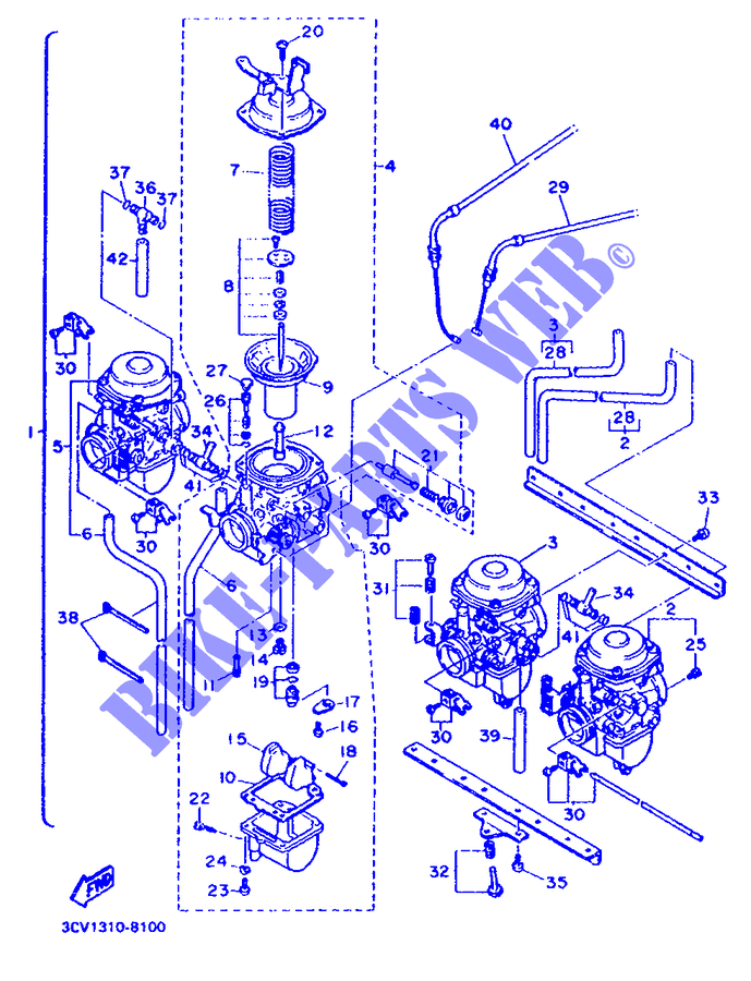 OPTIONAL PARTS   CARBURETOR for Yamaha FJ1200 1988
