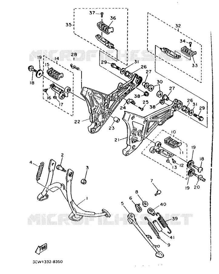 STAND / FOOTREST Yamaha MOTO 1200 1988 FJ  FJ1200