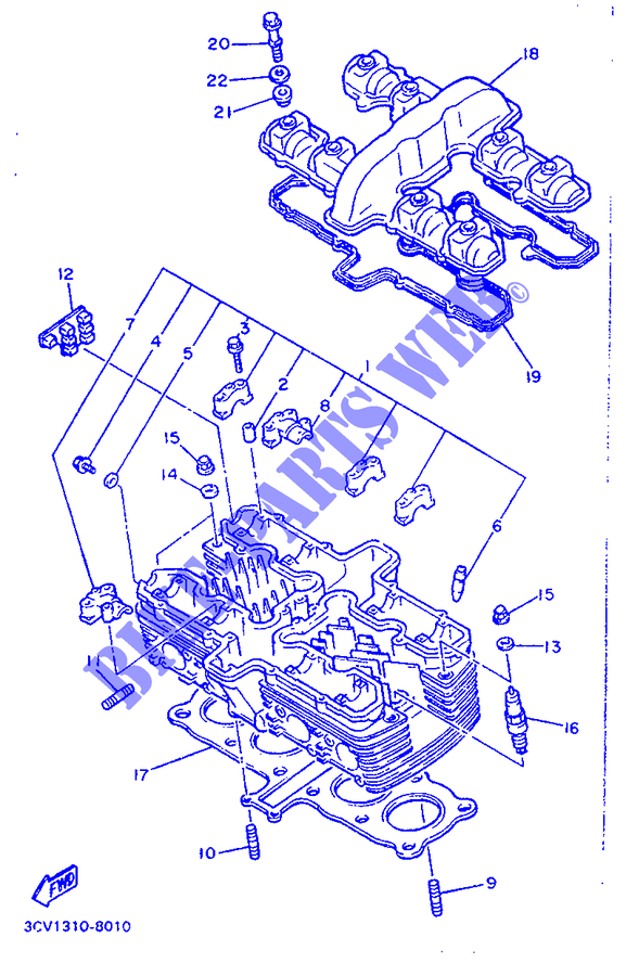 CYLINDER HEAD  for Yamaha FJ1200 1990