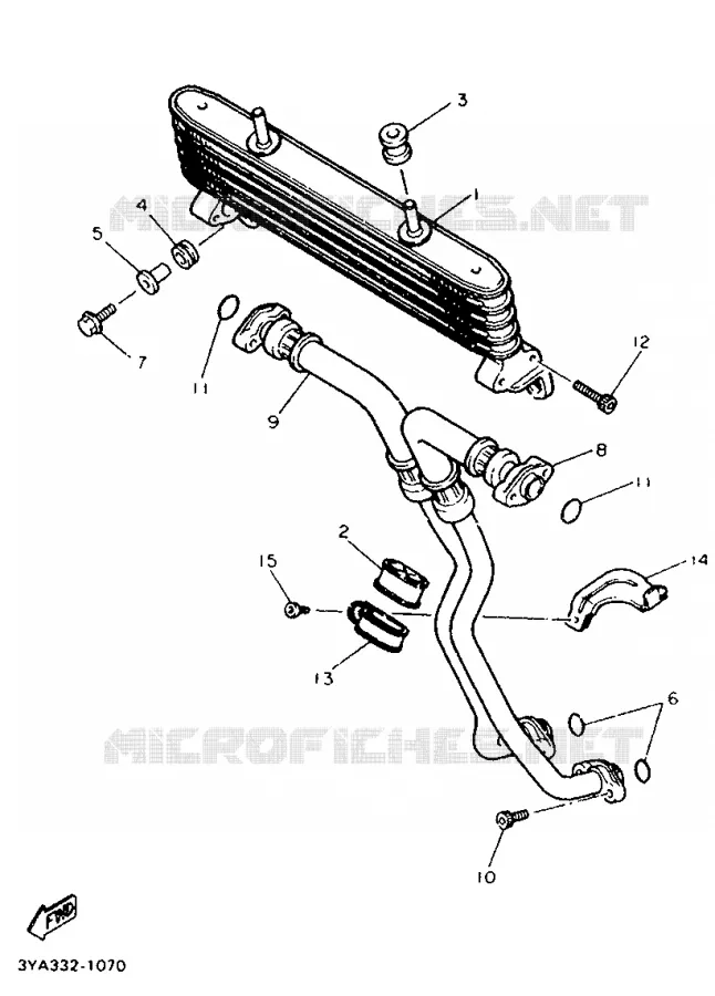 OIL COOLER Yamaha MOTO 1200 1992 FJ  FJ1200