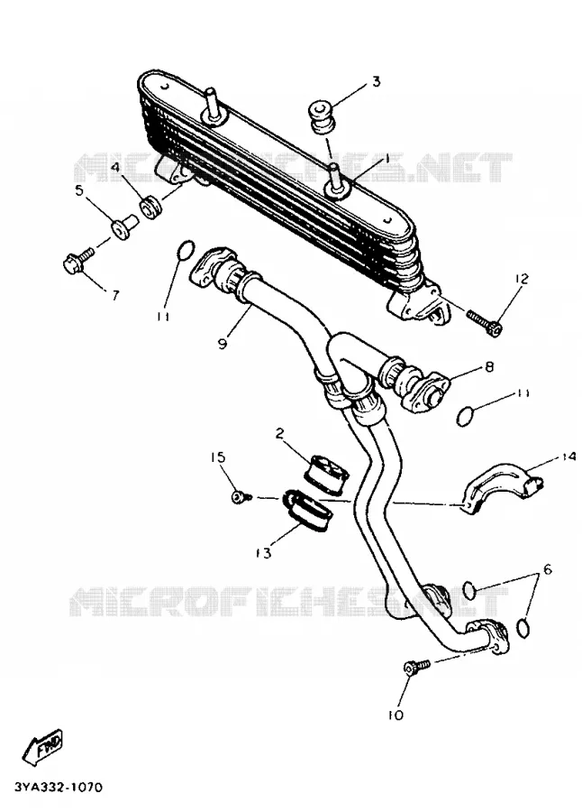 OIL COOLER Yamaha MOTO 1200 1992 FJ ABS  FJ1200A