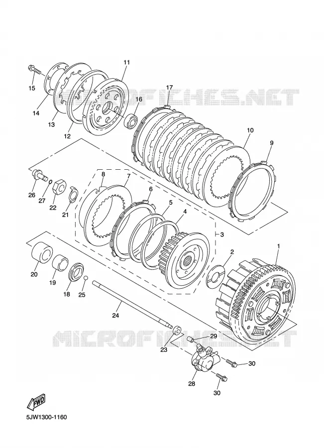 STARTER CLUTCH Yamaha MOTO 1300 2003 FJR  FJR1300