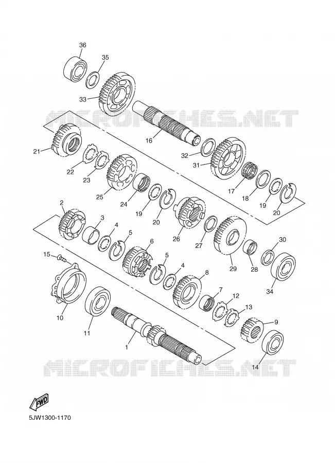 TRANSMISSION Yamaha MOTO 1300 2004 FJR  FJR1300
