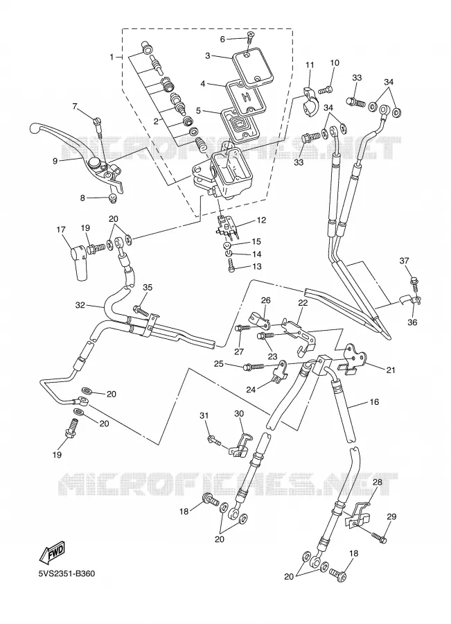 FRONT MASTER CYLINDER Yamaha MOTO 1300 2003 FJR ABS  FJR1300A