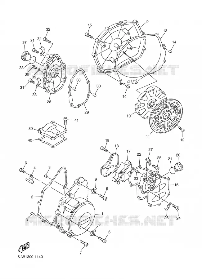 COVER - ENGINE 1 Yamaha MOTO 1300 2005 FJR ABS  FJR1300A