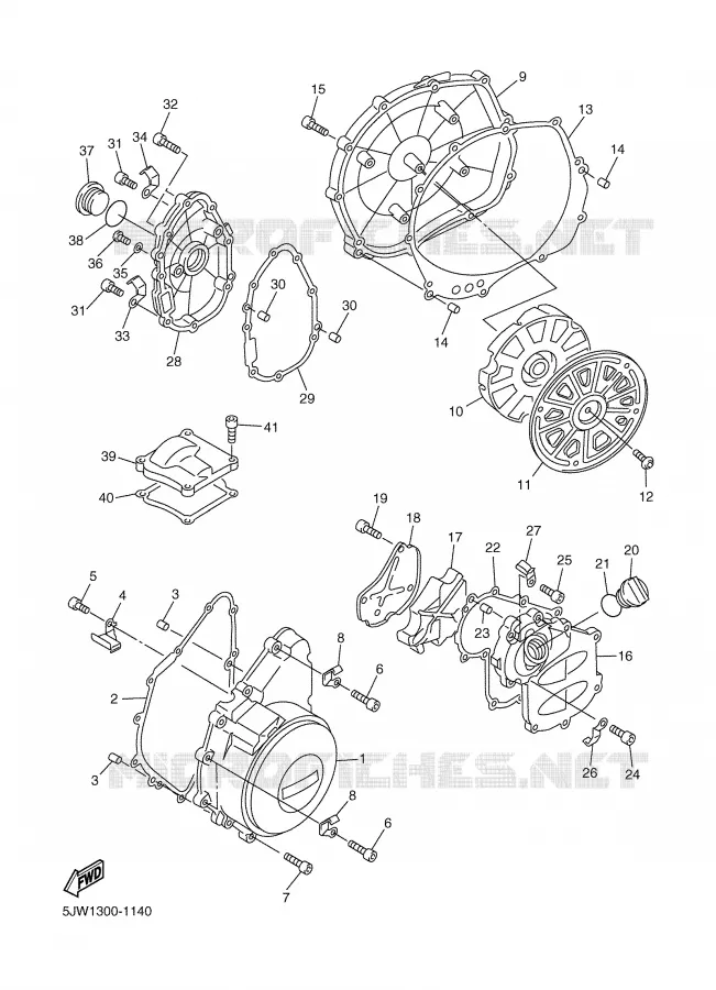 COVER - ENGINE 1 Yamaha MOTO 1300 2005 FJR ABS  FJR1300A