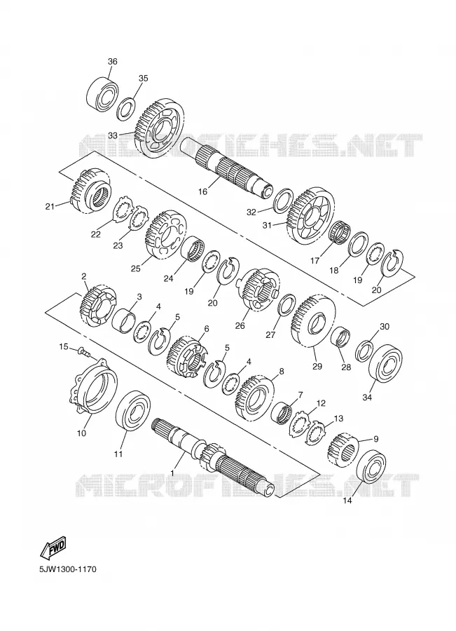 TRANSMISSION Yamaha MOTO 1300 2005 FJR ABS  FJR1300A