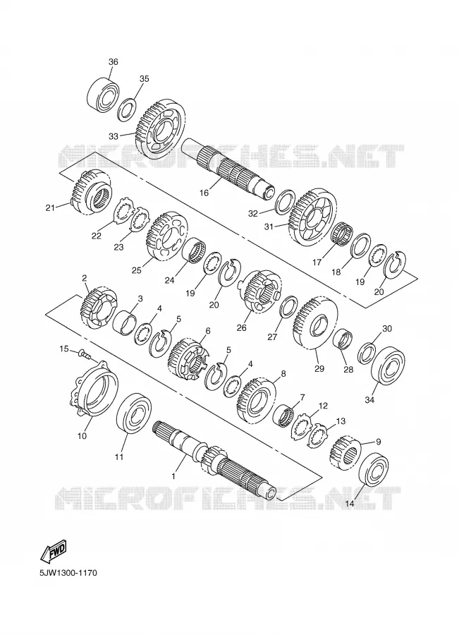 TRANSMISSION Yamaha MOTO 1300 2005 FJR ABS  FJR1300A