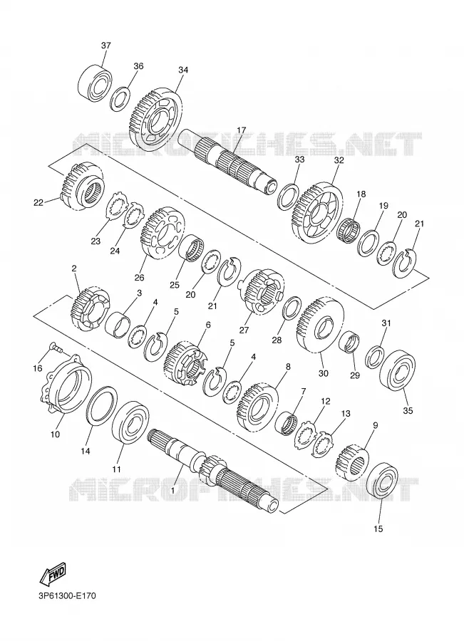 TRANSMISSION Yamaha MOTO 1300 2007 FJR ABS  FJR1300A