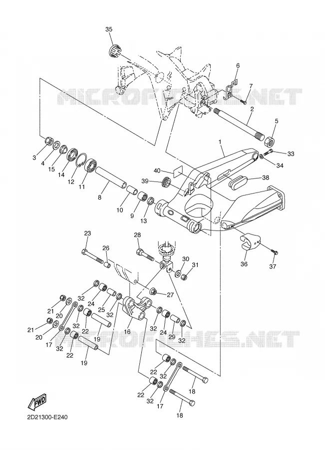SWINGARM Yamaha MOTO 1300 2008 FJR AS ABS  FJR1300AS