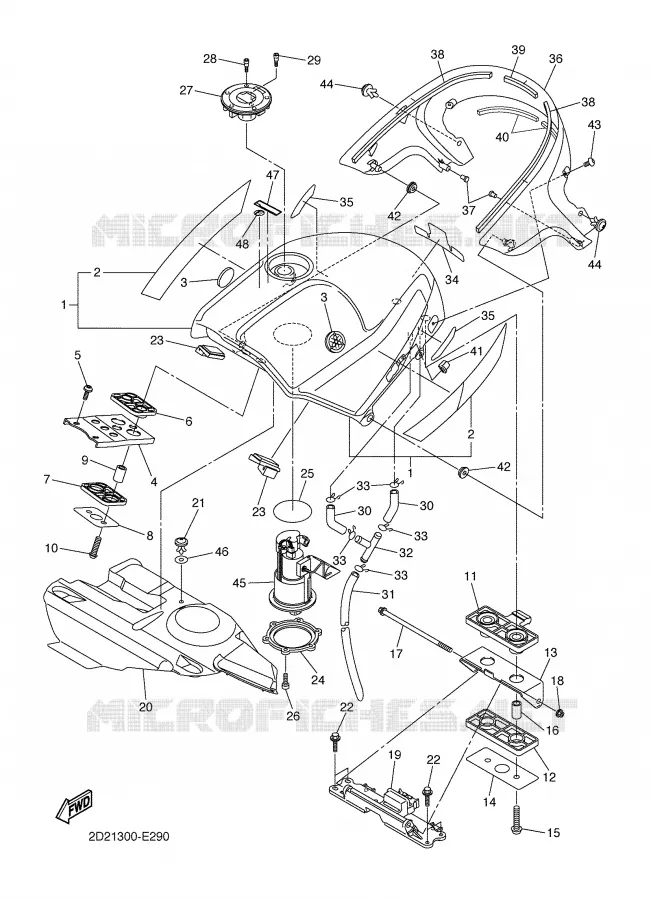 FUEL TANK Yamaha MOTO 1300 2006 FJR AS ABS  FJR1300ASV