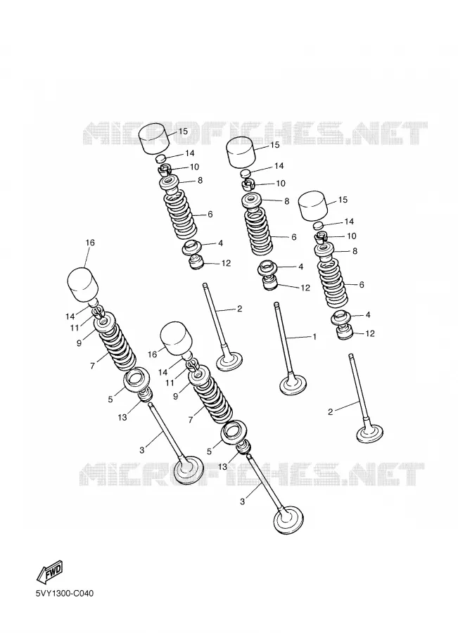 VALVE Yamaha MOTO 1000 2007 FZ1  FZ1-N FAZER _
