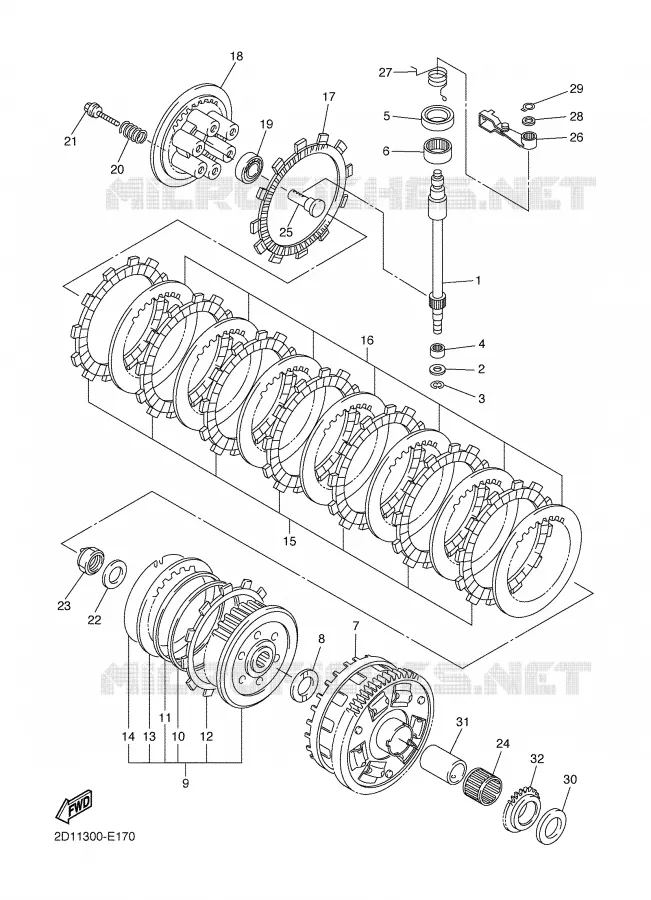 STARTER CLUTCH Yamaha MOTO 1000 2008 FAZER ABS  FZ1-SA