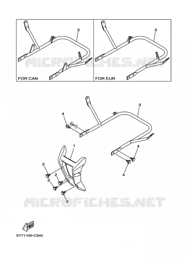 BUMPER Yamaha QUAD 350 2008 RAPTOR  YFM350 YFM35RX RAPTOR 350