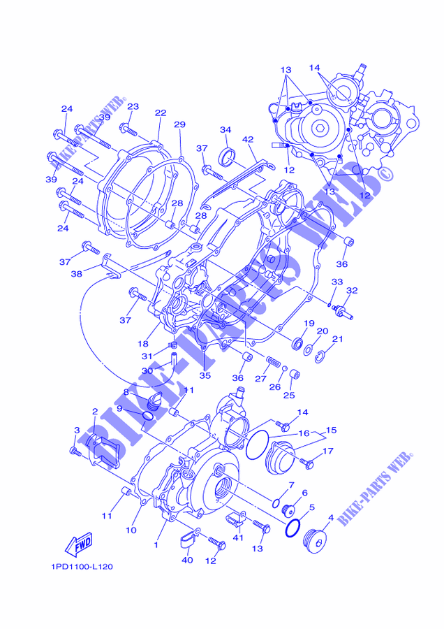 COVER   ENGINE 1 for Yamaha YFZ450  2013
