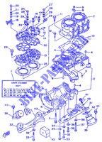 CYLINDER / CRANKCASE for Yamaha WR650 1989