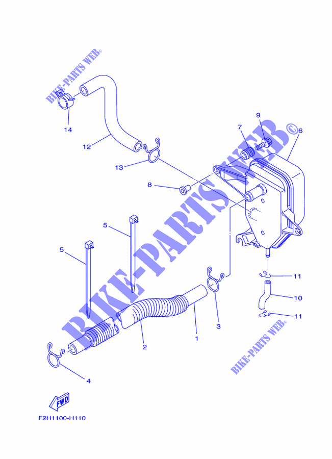 OIL BREATHER for Yamaha FY1800A-H 2009