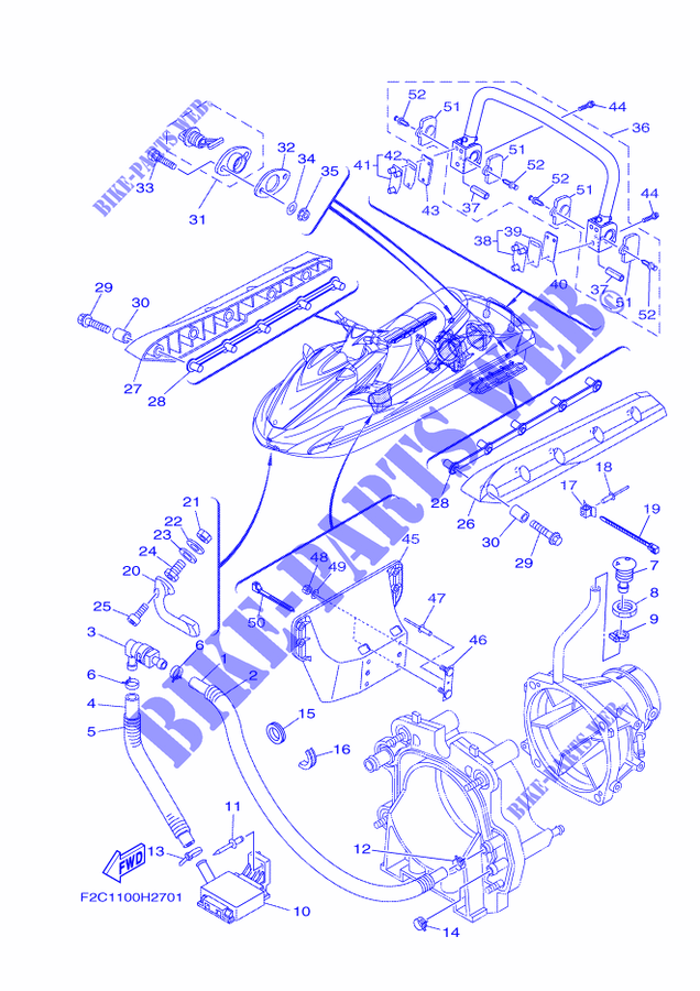 HULL & DECK for Yamaha GX1800-K 2011
