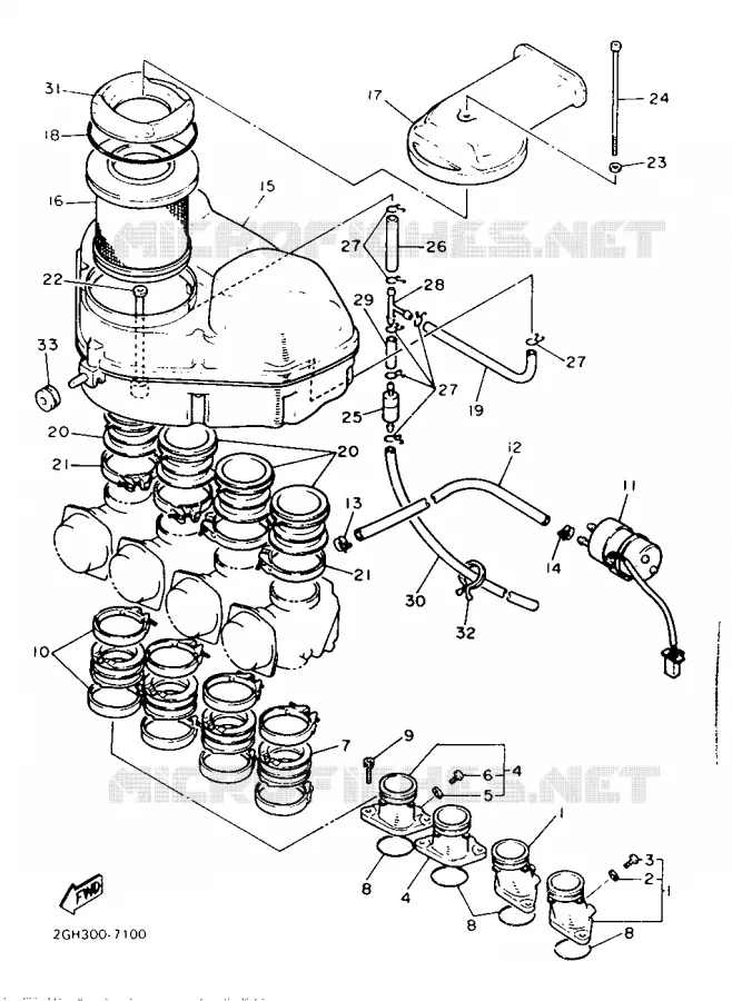INTAKE Yamaha MOTO 1000 1987 FZR  FZR1000