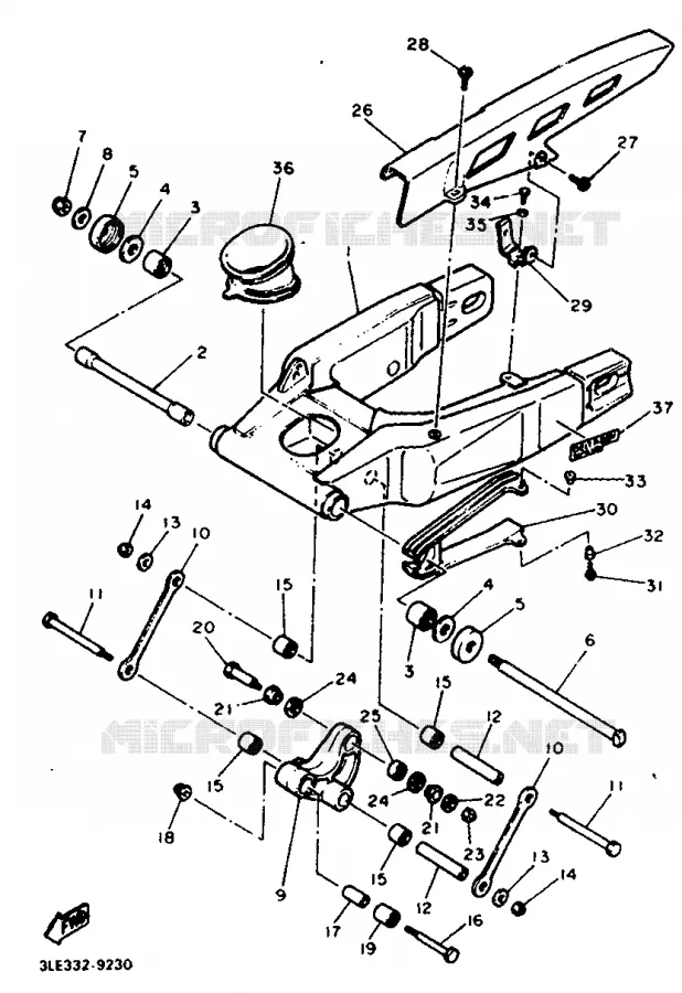 SWINGARM Yamaha MOTO 1000 1989 FZR  FZR1000