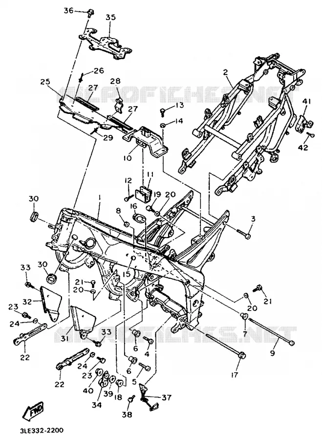FRAME Yamaha MOTO 1000 1993 FZR  FZR1000