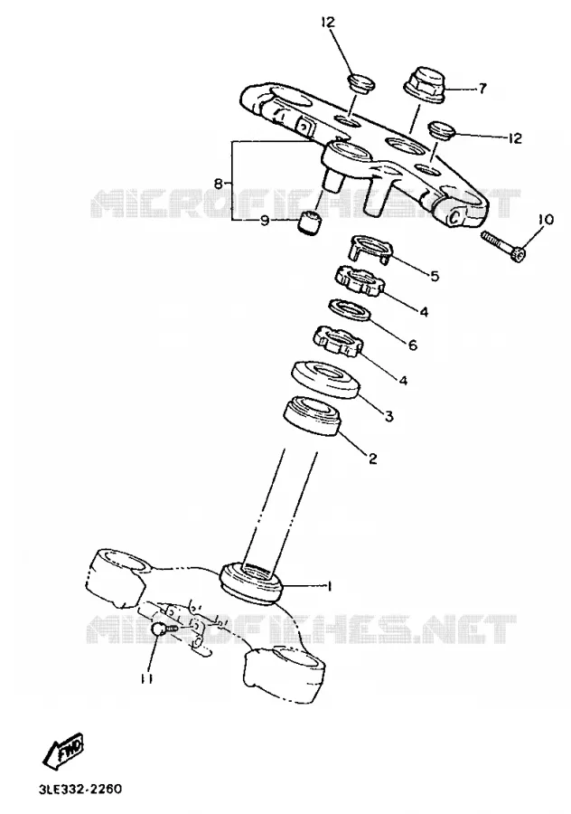 STEERING Yamaha MOTO 1000 1993 FZR  FZR1000
