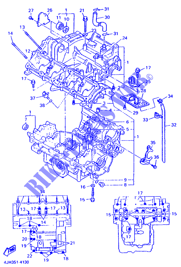 CRANKCASE for Yamaha FZR600R 1995