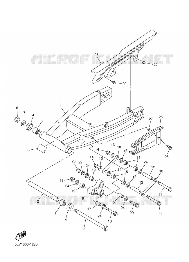 SWINGARM Yamaha MOTO 1000 2004 FAZER  FZS1000 FAZER