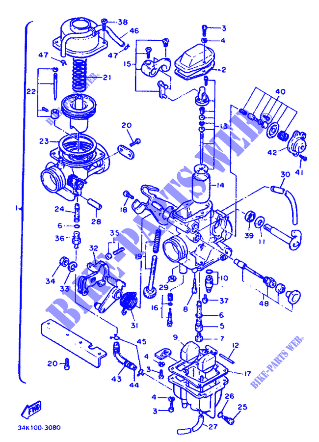 CARBURETOR for Yamaha TT600  1990
