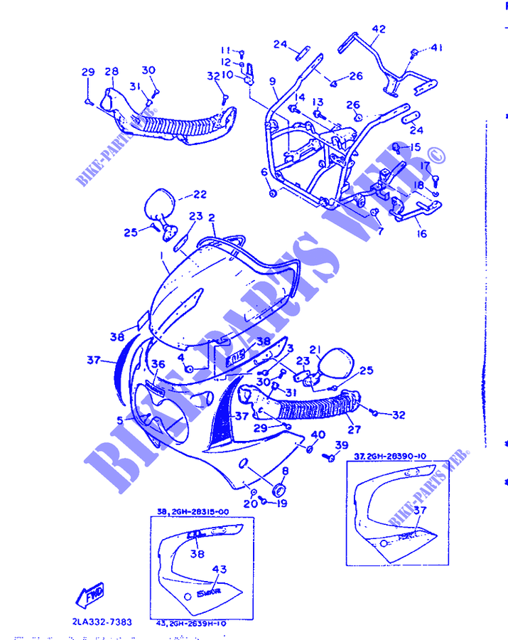 COVER 1 for Yamaha FZR1000 1987