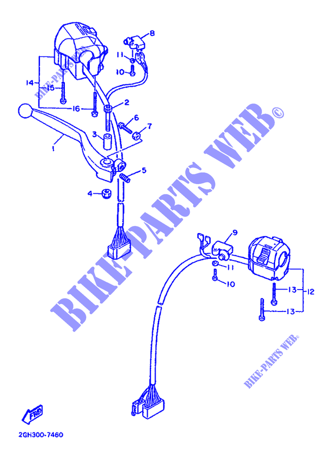 SWITCH / LEVER for Yamaha FZR1000 1987