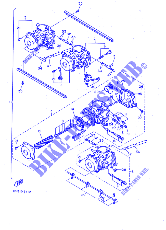 CARBURETOR for Yamaha FZ750 1986