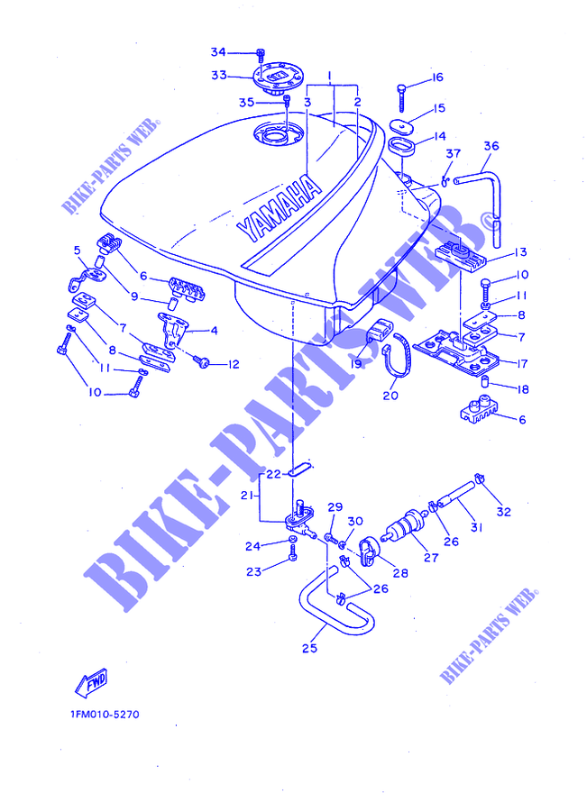 FUEL TANK for Yamaha FZ750 1986