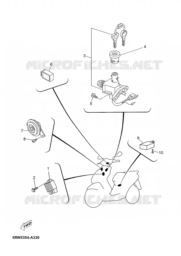 ELECTRICAL 1 Yamaha SCOOTER 50 2007 JOG  CS50Z