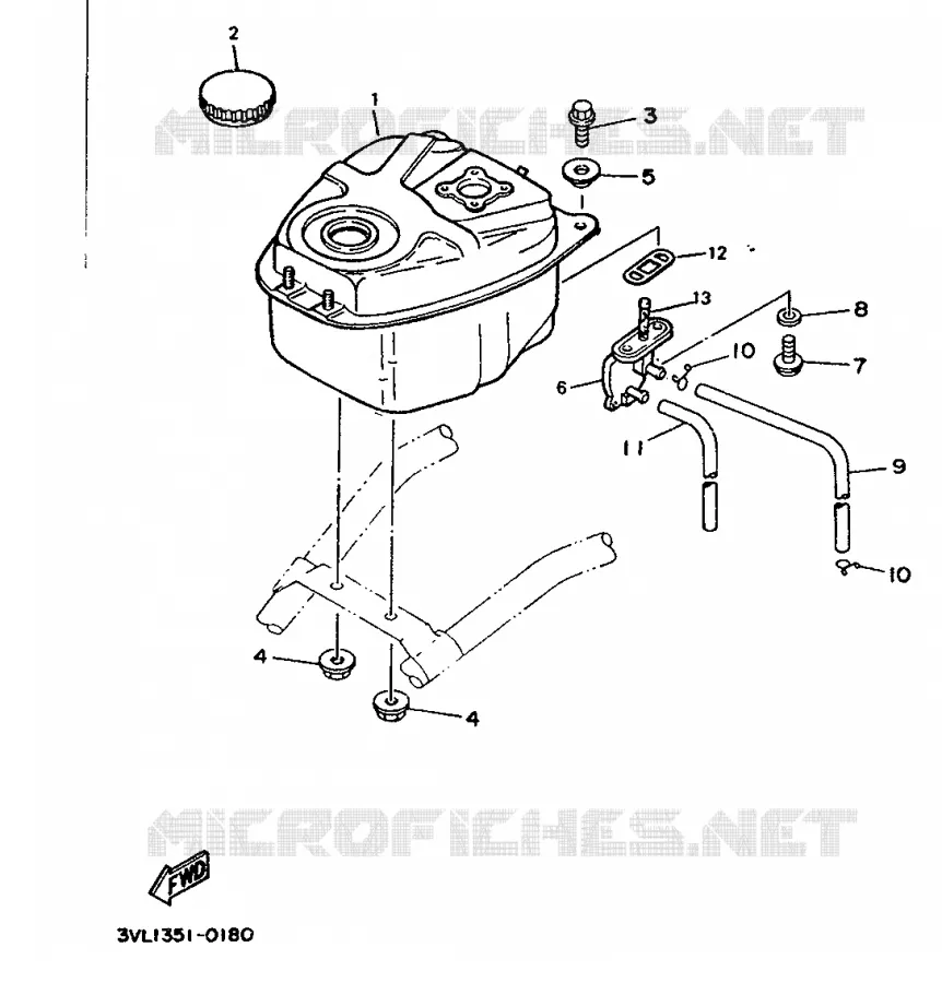 FUEL TANK Yamaha SCOOTER 50 1992 BOOSTER  CW50