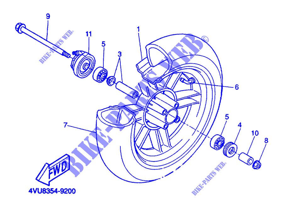 FRONT WHEEL for Yamaha BOOSTER 2000