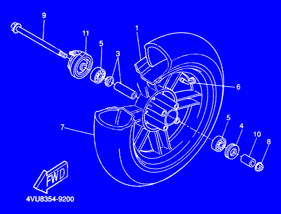 FRONT WHEEL for Yamaha BOOSTER 2000