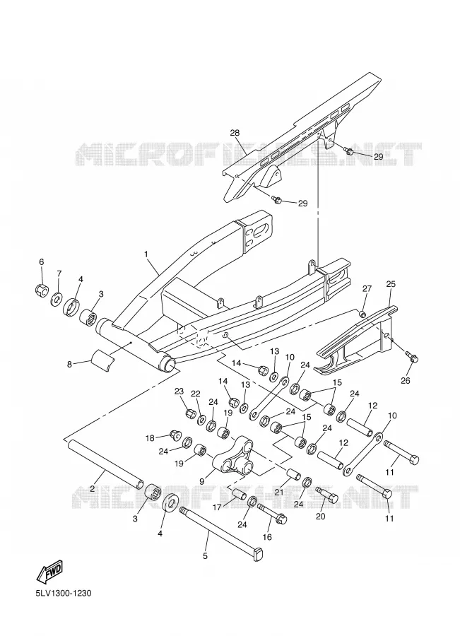 SWINGARM Yamaha MOTO 1000 2004 FAZER  FZS1000S FAZER