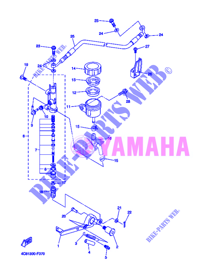REAR BRAKE MASTER CYLINDER for Yamaha YZF-R1 2007