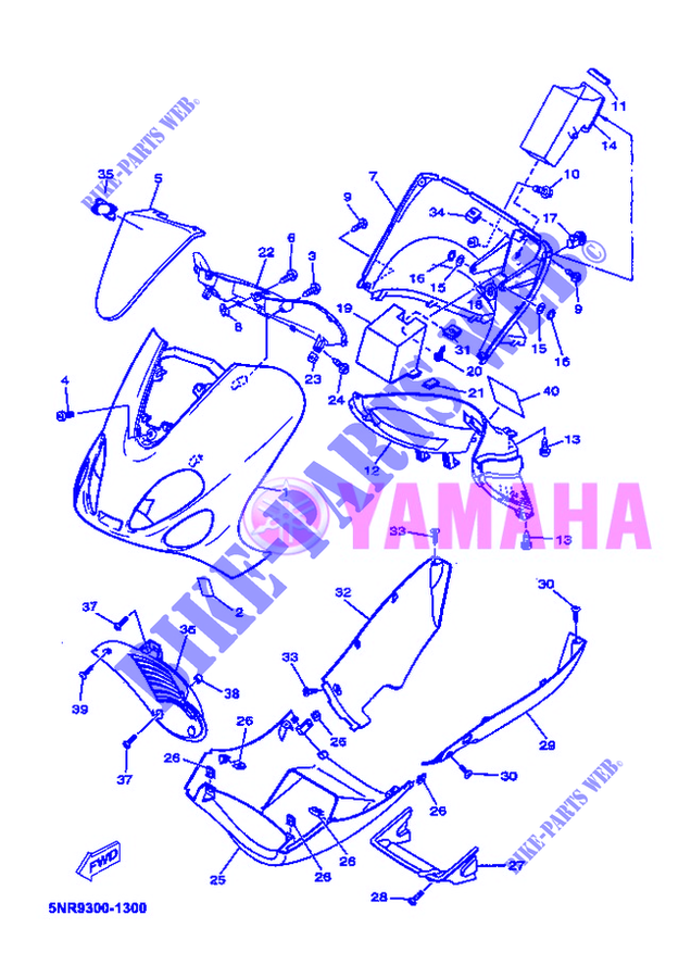 COVER 1 for Yamaha YP125E 2005